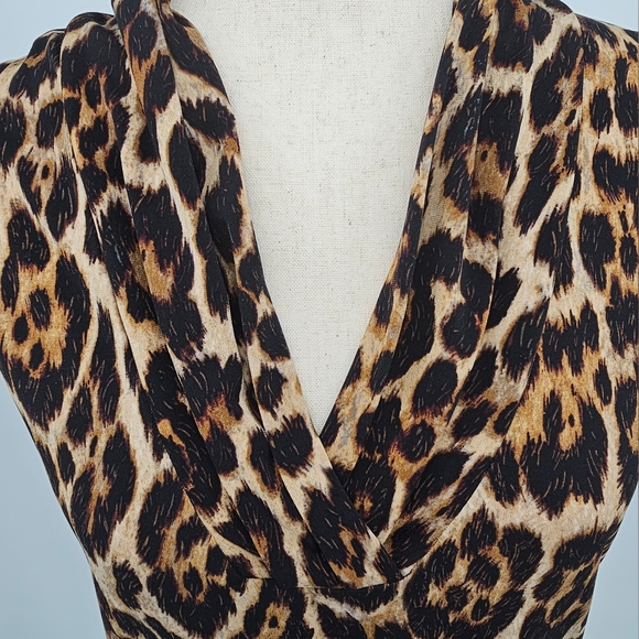 Anne Klien Leopard print Blouse Size XL - Picture 3 of 6